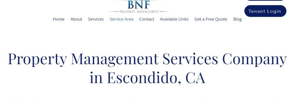 BNF Property Management ESCONDIDO